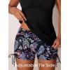 imageMiYang Twist Front Tankini Swimsuits for Women 2025 Flattering Tummy Control Ribbed TwoPiece Bathing SuitsBlack Paisley