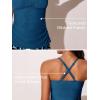imageMiYang Twist Front Tankini Swimsuits for Women 2025 Flattering Tummy Control Ribbed TwoPiece Bathing SuitsBlue Leopard Print
