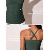 imageMiYang Twist Front Tankini Swimsuits for Women 2025 Flattering Tummy Control Ribbed TwoPiece Bathing SuitsGreen Shadow on White