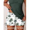 imageMiYang Twist Front Tankini Swimsuits for Women 2025 Flattering Tummy Control Ribbed TwoPiece Bathing SuitsGreen Shadow on White