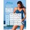 imageMiYang Twist Front Tankini Swimsuits for Women 2025 Flattering Tummy Control Ribbed TwoPiece Bathing SuitsTropical Printing