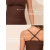 imageMiYang Twist Front Tankini Swimsuits for Women 2025 Flattering Tummy Control Ribbed TwoPiece Bathing SuitsWave Geometry