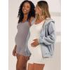 imageSummer Mae 21 Pack Maternity Bodysuit for Womens Shapewear Romper Shorts Sleeveless Scoop Neck Pregnancy Tank Top One Piece White 10