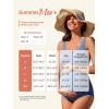 imageSummer Mae Ribbed Maternity One Piece Swimsuit Scalloped Cut Out Pregnancy Bathing Suit Square NeckBlack
