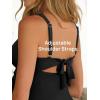 imageSummer Mae Ribbed Maternity One Piece Swimsuit Scalloped Cut Out Pregnancy Bathing Suit Square NeckBlack