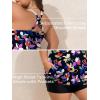 imageSummer Mae Plus Size Tankini Swimsuits for Women Two Piece Bathing Suit with Pockets Shorts Tummy Control SwimwearColorful Sunflowers