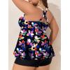 imageSummer Mae Plus Size Tankini Swimsuits for Women Two Piece Bathing Suit with Pockets Shorts Tummy Control SwimwearColorful Sunflowers