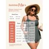 imageSummer Mae Plus Size Tankini Swimsuits for Women Two Piece Bathing Suit with Pockets Shorts Tummy Control SwimwearConiferous Forest Fluttering