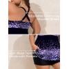 imageSummer Mae Plus Size Tankini Swimsuits for Women Two Piece Bathing Suit with Pockets Shorts Tummy Control SwimwearGradient Purple Leopard
