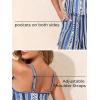imageSummer Mae Swim Romper Womens One Piece Swimsuits with Pockets 2025 Blouson Modest Bathing SuitsBlue Vertical