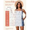 imageSummer Mae Swim Romper Womens One Piece Swimsuits with Pockets 2025 Blouson Modest Bathing SuitsPurple Boho