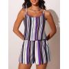 imageSummer Mae Swim Romper Womens One Piece Swimsuits with Pockets 2025 Blouson Modest Bathing SuitsPurple Boho