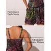 imageSummer Mae Swim Romper Womens One Piece Swimsuits with Pockets 2025 Blouson Modest Bathing SuitsTie Dye Gradient Starry Sky