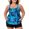 Tie-dye Blue Leaves