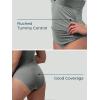 imageRibbed One Piece Swimsuits for Women Button up Swimwear Tummy Control Retro Bathing SuitsMint