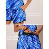 imageSummer Mae Blouson Tankini Swimsuits for Women 2025 Tummy Control Two Piece Bathing Suits with Sporty Pockets Swim ShortsBlue Ocean Ripples
