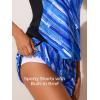 imageSummer Mae Blouson Tankini Swimsuits for Women 2025 Tummy Control Two Piece Bathing Suits with Sporty Pockets Swim ShortsBlue Ocean Ripples