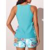imageSummer Mae Blouson Tankini Swimsuits for Women 2025 Tummy Control Two Piece Bathing Suits with Sporty Pockets Swim ShortsBlue Oceana
