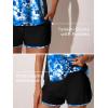 imageSummer Mae Blouson Tankini Swimsuits for Women 2025 Tummy Control Two Piece Bathing Suits with Sporty Pockets Swim ShortsBlue Tiedye