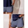 imageSummer Mae Blouson Tankini Swimsuits for Women 2025 Tummy Control Two Piece Bathing Suits with Sporty Pockets Swim ShortsBlue and White Stripes