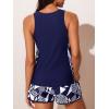 imageSummer Mae Blouson Tankini Swimsuits for Women 2025 Tummy Control Two Piece Bathing Suits with Sporty Pockets Swim ShortsCube