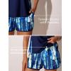 imageSummer Mae Blouson Tankini Swimsuits for Women 2025 Tummy Control Two Piece Bathing Suits with Sporty Pockets Swim ShortsNavy Gradient
