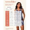 imageSummer Mae Blouson Tankini Swimsuits for Women 2025 Tummy Control Two Piece Bathing Suits with Sporty Pockets Swim ShortsNavy Gradient