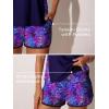 imageSummer Mae Blouson Tankini Swimsuits for Women 2025 Tummy Control Two Piece Bathing Suits with Sporty Pockets Swim ShortsPurple Leaf Shadows