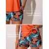 imageSummer Mae Blouson Tankini Swimsuits for Women 2025 Tummy Control Two Piece Bathing Suits with Sporty Pockets Swim ShortsTropical Green Foliage