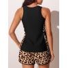 imageSummer Mae Blouson Tankini Swimsuits for Women 2025 Tummy Control Two Piece Bathing Suits with Sporty Pockets Swim ShortsWild Panthera