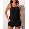 imageSummer Mae Blouson Womens Tankini Swimsuits Tummy Control Modest 2025 Two Piece with Sporty Pockets Bathing SuitsBlack