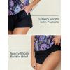 imageSummer Mae Blouson Womens Tankini Swimsuits Tummy Control Modest 2025 Two Piece with Sporty Pockets Bathing SuitsStarry Sky