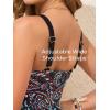 imageSummer Mae Color Block Tankini Swimsuits for Women 2025 with Side Pockets Sporty Swim Shorts Two Piece Bathing SuitsBright Paisley