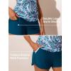 imageSummer Mae Color Block Tankini Swimsuits for Women 2025 with Side Pockets Sporty Swim Shorts Two Piece Bathing SuitsTeal Paisley