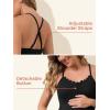 imageSummer Mae Maternity Swimsuit One Piece Bathing Suit Button Neck Cross BackScalloped Black