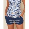 imageSummer Mae Maternity Two Piece Swimsuit Tankini High Waist Pregnancy Bathing Suit with Pockets Cross Back SwimwearDewdrop Blooms