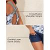imageSummer Mae Maternity Two Piece Swimsuit Tankini High Waist Pregnancy Bathing Suit with Pockets Cross Back SwimwearDewdrop Blooms