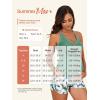 imageSummer Mae Maternity Two Piece Swimsuit Tankini High Waist Pregnancy Bathing Suit with Pockets Cross Back SwimwearRainbow Parallel Paths
