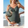 imageSummer Mae Maternity Two Piece Swimsuit Tankini Nursing Swimsuit Twist Ribbed Bathing Suit Breastfeeding Pregnancy SwimwearSummer Coconut Grove