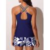 imageSummer Mae Modest Tankini Swimsuits for Women 2025 Two Piece Bathing Suits with Sporty Pockets Boy Shorts for Tummy ControlCube