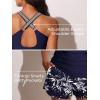 imageSummer Mae Modest Tankini Swimsuits for Women 2025 Two Piece Bathing Suits with Sporty Pockets Boy Shorts for Tummy ControlEternal Night