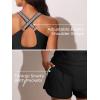 imageSummer Mae Modest Tankini Swimsuits for Women 2025 Two Piece Bathing Suits with Sporty Pockets Boy Shorts for Tummy ControlPure Black