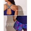 imageSummer Mae Modest Tankini Swimsuits for Women 2025 Two Piece Bathing Suits with Sporty Pockets Boy Shorts for Tummy ControlPurple Leaf Shadows
