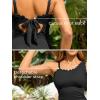 imageSummer Mae One Shoulder Womens One Piece Swimsuit Ribbed Scalloped Swim Suits Slimming Full Coverage Modest Bathing SuitBlack