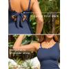 imageSummer Mae One Shoulder Womens One Piece Swimsuit Ribbed Scalloped Swim Suits Slimming Full Coverage Modest Bathing SuitBlue Black