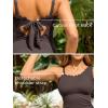 imageSummer Mae One Shoulder Womens One Piece Swimsuit Ribbed Scalloped Swim Suits Slimming Full Coverage Modest Bathing SuitBrown