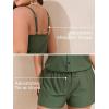 imageSummer Mae Plus Size Swim Romper One Piece Swimsuit Women Blouson Bathing Suit with Pockets 2025 Modest SwimwearArmy Green