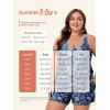 imageSummer Mae Plus Size Swim Romper One Piece Swimsuit Women Blouson Bathing Suit with Pockets 2025 Modest SwimwearBranches Vines Flowers