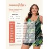 imageSummer Mae Plus Size Swim Romper One Piece Swimsuit Women Blouson Bathing Suit with Pockets 2025 Modest SwimwearGreen Leopard