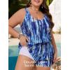 imageSummer Mae Plus Size Swim Romper One Piece Swimsuit Women Blouson Bathing Suit with Pockets 2025 Modest SwimwearMysterious Lake